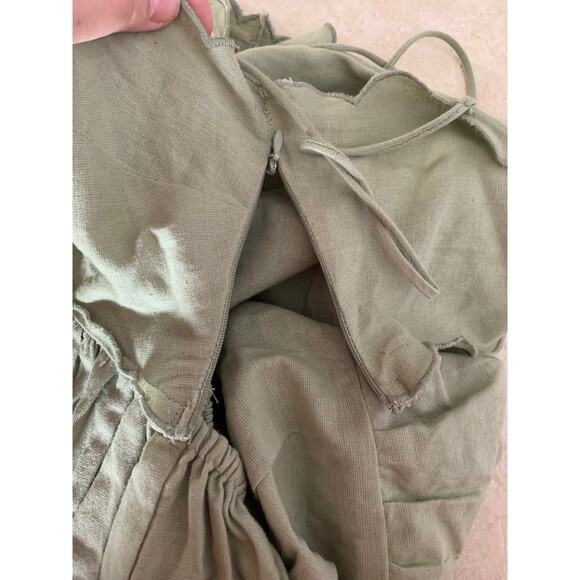 ASOS sage green scalloped edge dress size 2 new with tags cut out - Picture 5 of 11